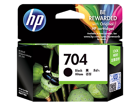 HP 704 Black Ink Cartridge (CN692AA) EL